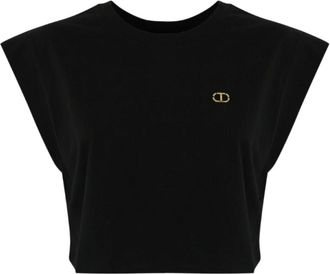 Twinset Mujer, Camisetas, Negro, Talla: M