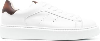 Doucal's calf -leather low-lop sneakers - men - Fabric/Calf Leather/Rubber/Calf Leather - 40 - White