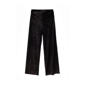 Viktor & Rolf Velvet Trousers - female - Viktor & Rolf - Wide Trousers - Black - S - Trousers