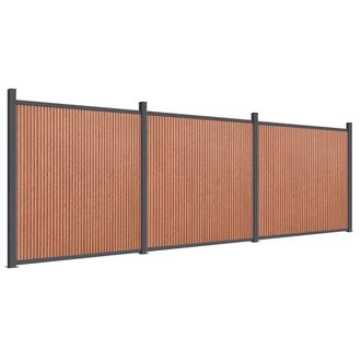 Berkfield Home Fence Panel Brown 526x186 cm WPC