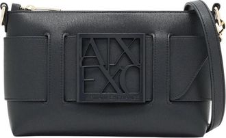 A|X Armani Exchange Schoudertas met Kleurenblok en Maxi Logo - Dames - Schoudertassen - Zwart - ONE Size - Tassen