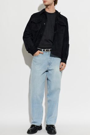 Rag & Bone T-shirt With Embroidered Logo, Mens, Black