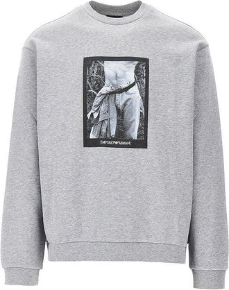 Emporio Armani Logo print crewneck sweatshirt Man XL