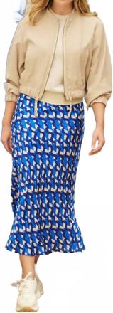 Esqualo Utopia Fantasy Midi Skirt In Blue