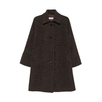 Alberto Biani Abrigo de Lana Midi - Coats - Mujer - Marr&oacute;n - 2XS