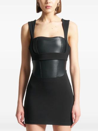 Mani&egrave;re De Voir layered corset mini dress - Black