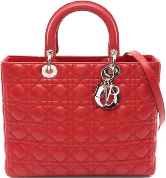 Dior Borsa a mano Lady Dior grande anni 2010 - Rosso