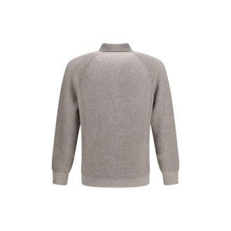 Brunello Cucinelli Cashmere Milano Stitch Sweater - Gray