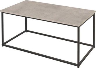 OEM Mesa De Apoyo Efecto Cemento - Aktive - 90x48x40 Cm - Peso M&aacute;ximo 20 Kg - Efecto Cemento - Estructura Met&aacute;lica Negra