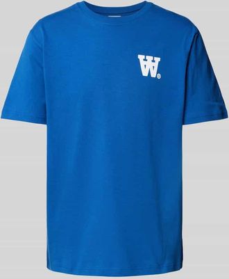 Wood Wood T-Shirt mit Logo-Print Modell Ace in Royal, Größe XXL