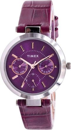 Timex Classic Quartz Purple Dial Ladies Watch TW2T46200