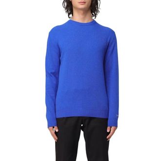 Woolrich Wollen trui met ronde hals - Heren - Truien - Blauw - Maat: M Wol
