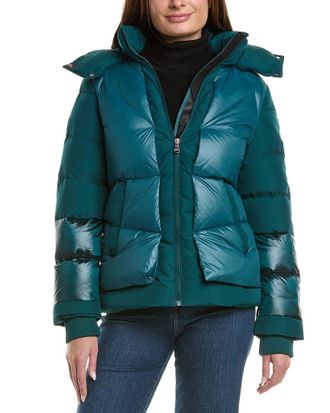 Pajar Mixed Media Layered Look Puffer Jacket