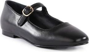 Seychelles Magnolia Mary Jane Flat in Black Leather at Nordstrom Rack, Size 9.5