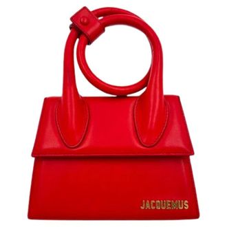 Jacquemus Pre-owned Large Le Chiquito Handbag - Dames - Pre-owned - Rood - Maat: ONE Size Leer