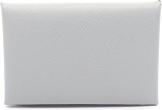 Herm&egrave;s Blue Epsom Leather Coin Purse/Coin Case (Pre-Owned)