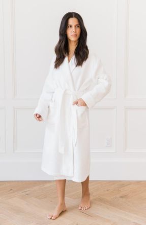 Cozy Earth Waffle Terry Robe in White at Nordstrom, Size Xx-Large