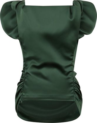 Vivienne Westwood Womens Sleeveless Top Green Polyester Vests & Tank Tops