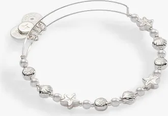 Alex and Ani Seaside Pearl Beaded Bangle in Silver at Nordstrom