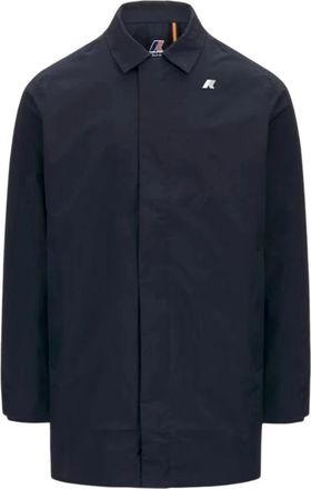 K-Way Waterdichte Nylon Jas - Heren - Mantel - Blauw - S - Nylon - Jassen
