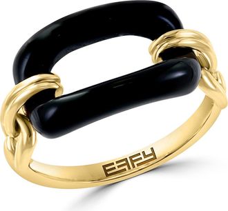 Effy Onyx Link Ring in Black at Nordstrom Rack, Size 7