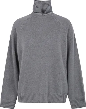 Brunello Cucinelli Truien & Vesten, Dames, Grijs, M, Cashmere Truien