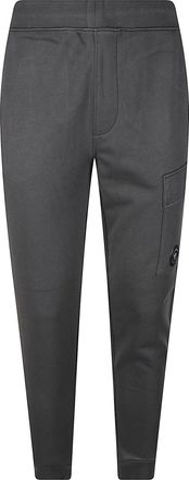 C.P. Company Grey Lens Tapered Cotton Sweatpants