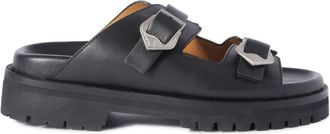 Off-white Bulk Arrow leather sandals - women - Leather - 41 - Black