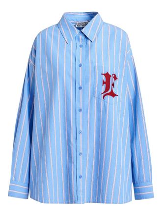 Essentiel striped embroidered shirt - Blue
