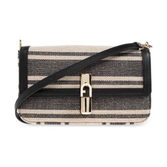 Furla Cross Body Bags, female, Black, Size: ONE SIZE Iride Small Shoulder Bag