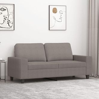 vidaXL Sof&aacute; De 2 Plazas De Tela Gris Taup&eacute; 140 Cm Vidaxl