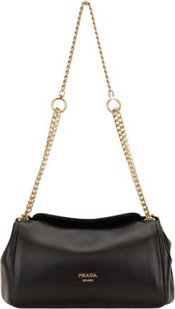 Prada Schoudertassen - Dames - Schoudertassen - Zwart - ONE Size - Leer - Tassen