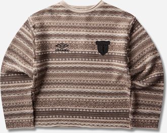 Umbro Fair Isle Crest Crewneck Sweater Greige