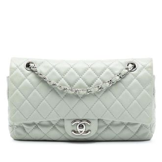 Chanel Voorafbezit Medium Classic Kaviaar Dubbele Flap