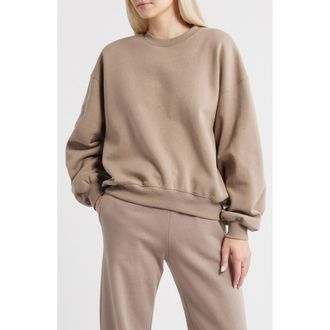 BP. Relaxed Cotton Blend Sweatshirt in Grey Fungi at Nordstrom Rack, Size Small