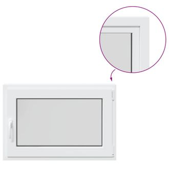vidaXL Ventana De S&oacute;tano Risor 90 X 55 Cm Pvc Y Vidrio Vidaxl