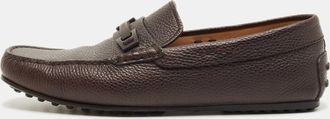 Tod's Tods Dark Brown Leather Bit Slip On Loafers