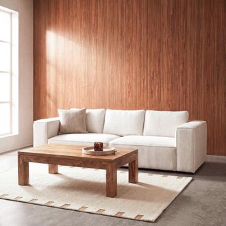 Maisons du monde Mesa de centro de madera maciza L.110 cm