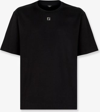 Fendi Cotton t-shirt with FF detail - FENDI - gender_Man