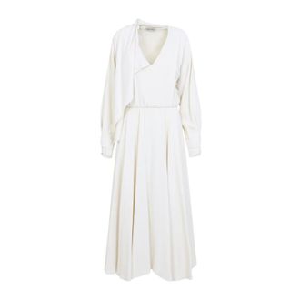 Alberta Ferretti Dames, Jurken, Wit, Maat: S Satijn