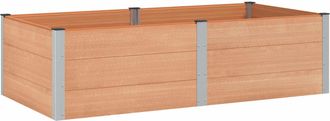 vidaXL Arriate Elevado Marr&oacute;n 200 X 100 X 54 Cm Wpc Y Aluminio Vidaxl