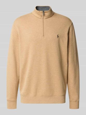 Polo Ralph Lauren Sweatshirt mit Label-Stitching in Camel, Größe XXL