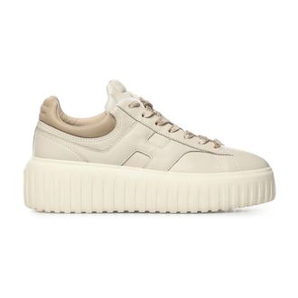 Hogan H-Stripes Sneaker - Dames - Sneakers - Beige - 38 EU - Leer - Schoenen