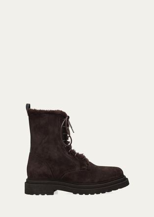 Brunello Cucinelli Monili-Trim Suede Ankle Boots