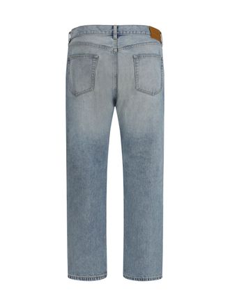 Saint Laurent Stonewashed Denim Jeans - Blue