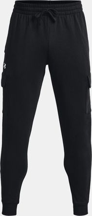 Under Armour Jogginghose UNDER ARMOUR UA RIVAL FLEECE CARGO JOGGER, Herren, Gr. XL, N-Gr, schwarz,, wei&szlig;, Obermaterial: 80% Baumwolle, 20% Polyester, Hosen Jogging