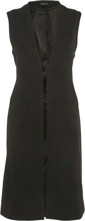 Alice & Olivia Cappotto smanicato in cr&ecirc;pe - Nero