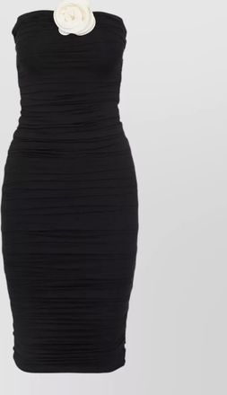 La Reveche strapless draped midi dress