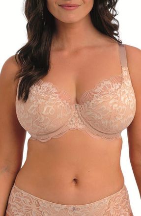 Fantasie Emmaline Underwire Padded Plunge Bra in Natural Beige at Nordstrom, Size 38Dd