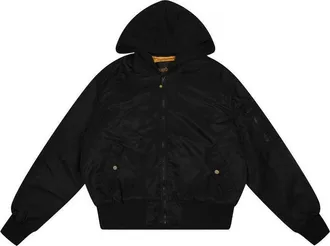 Drew House Mascot Hooded Bomber Jacket Black DR-FW22-503